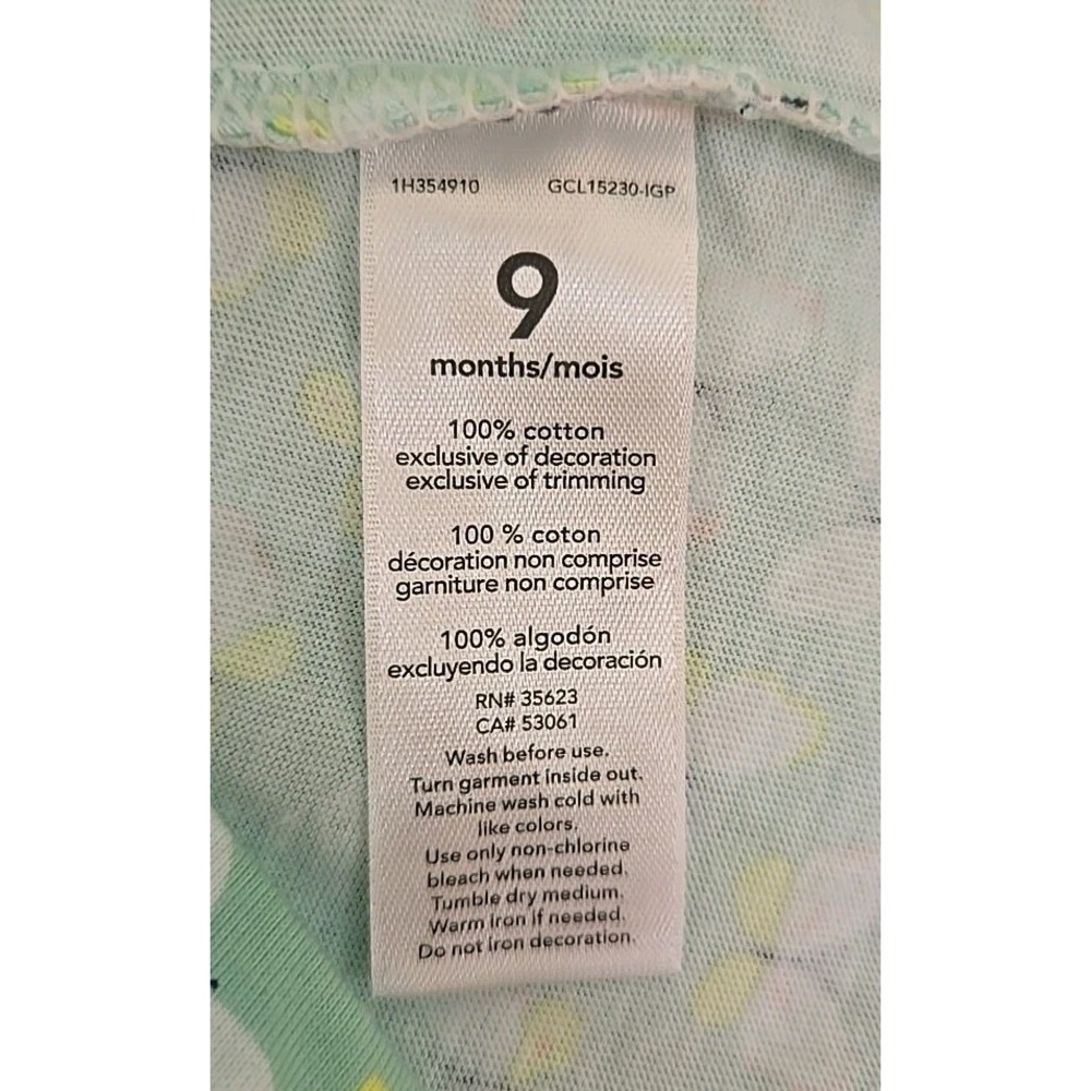 Carter's Short Set 6-9 Months Butterflies Shirt Shorts Romper Girl 3pc NEW - Picture 11 of 11